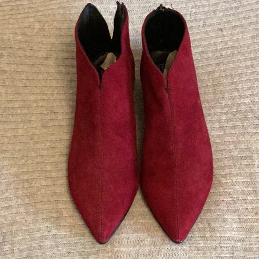 Elegant Red Women's Ankle Boots